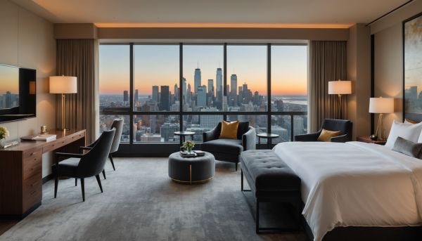 Chambre d'hôtel avec vue panoramique